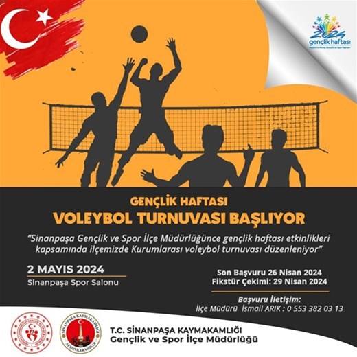 Gençlik Haftası Kurumlar Arası Voleybol Turnuvası Sinanpaşa'da